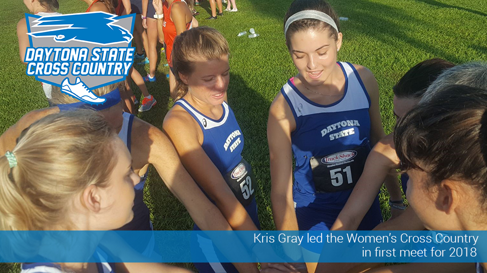 Freshman Kris Gray, who graduated high school in 1988 was the first runner to cross the finish for the Falcons.