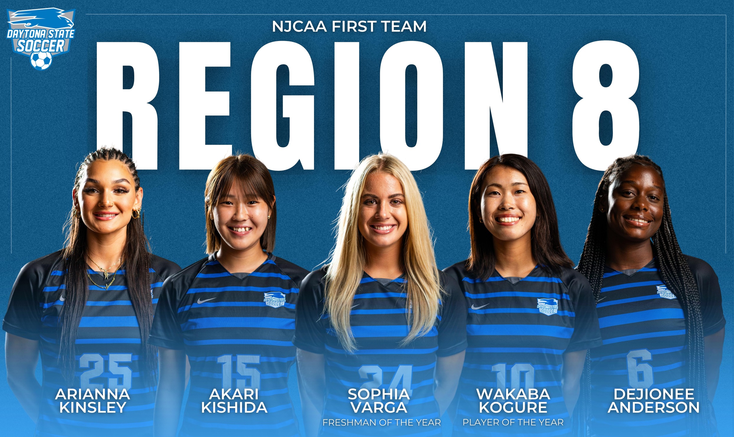Kogure Named Player of the Year, Six Falcons and Coach Earn All-Region 8 Honors