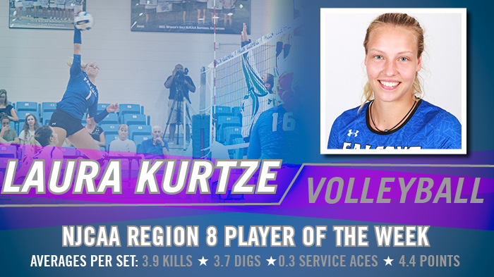 Kurtze Named NJCAA Region 8 Volleyball Player of the Week