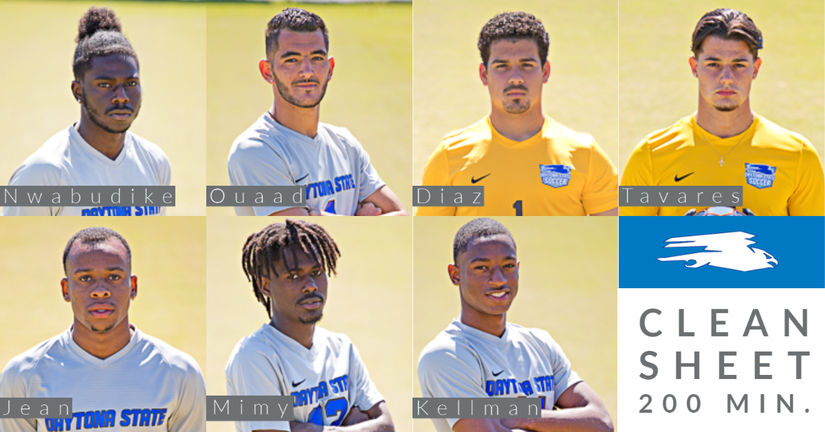 Men's defensive line held a clean sheet for 200 minutes over the weekend. Nwabudike, Ouaad, Diaz, Tavares, Jean, Mimy, and Kellman.