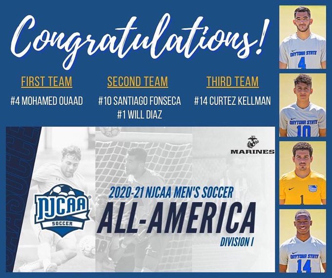 Men’s Soccer Lands Four Players on NJCAA All-American Team