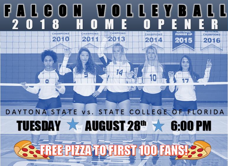 Volleyball Home Opener offering FREE pizza to fans