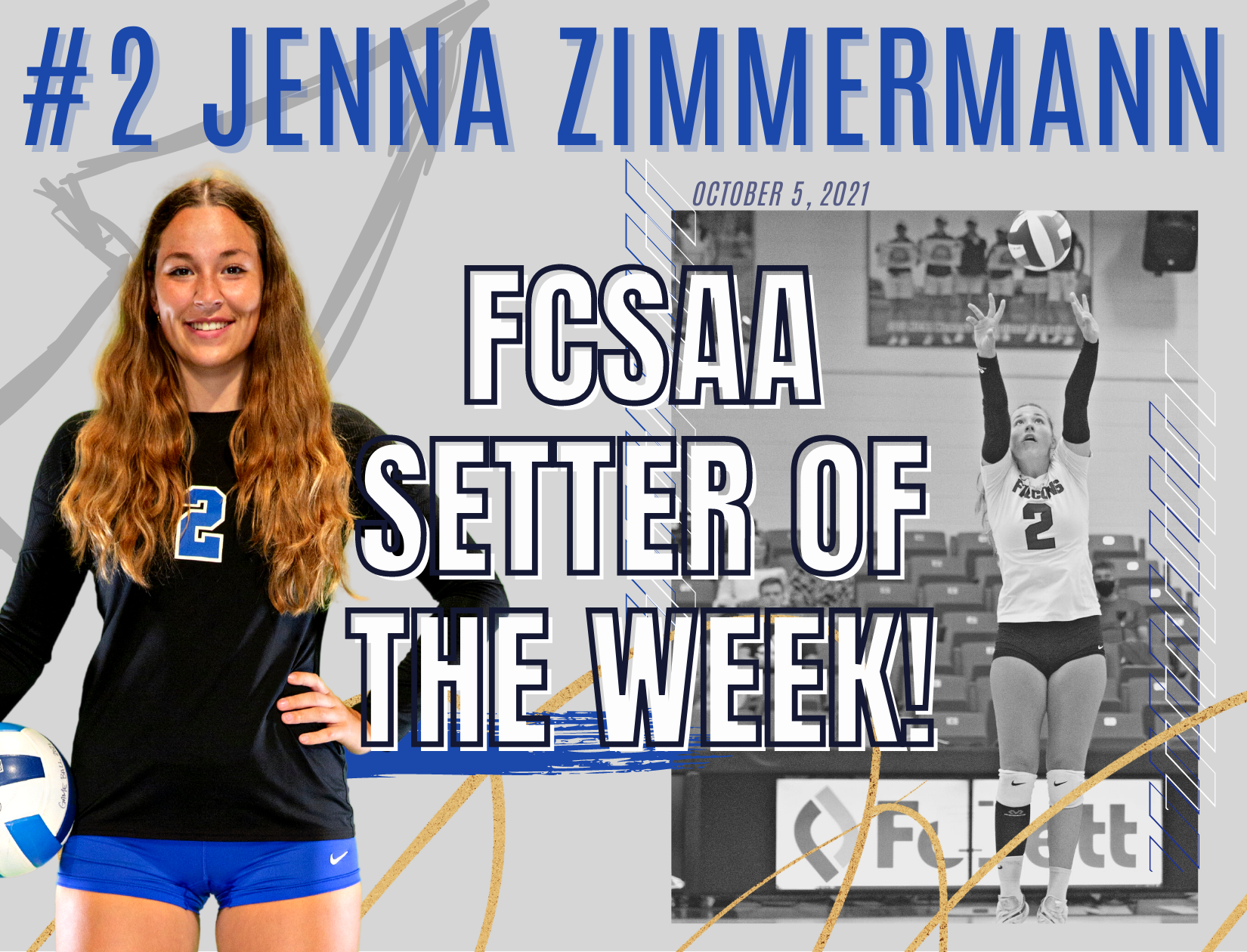 Zimmermann earns FCSAA Setter of the Week Honors for the second time