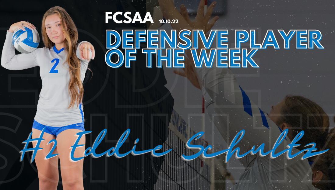 Schultz earns Defensive Player of the Week Honors